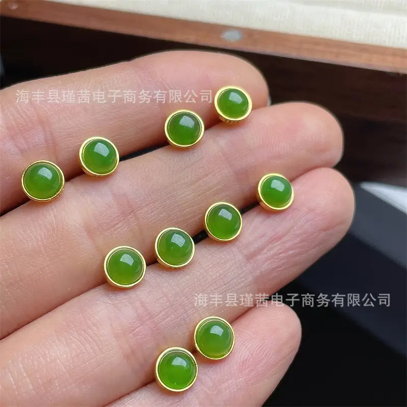 S925 Silver Inlaid Russian Jasper Earrings Live Supply - Image 6