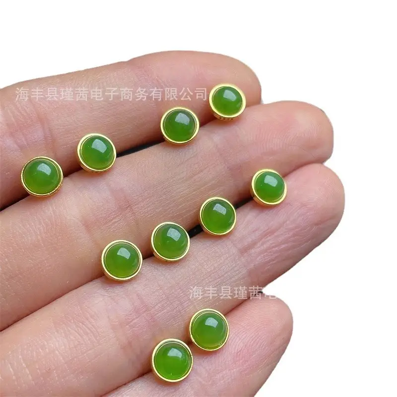 S925 Silver Inlaid Russian Jasper Earrings Live Supply - Image 7