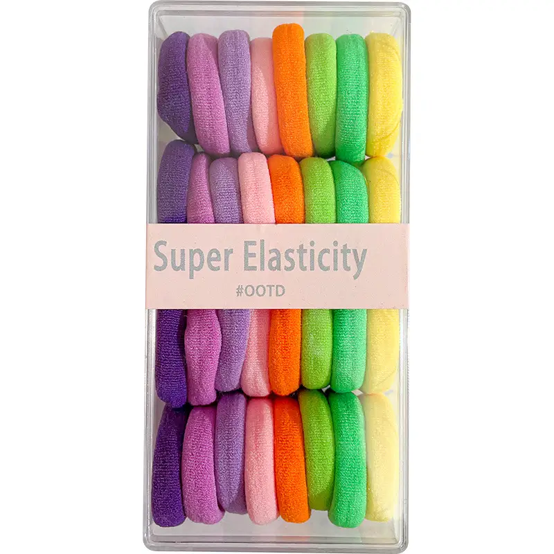 Colorful Hair Rings for Girls - 100 Pcs Seamless Hair Accessories - Image 14