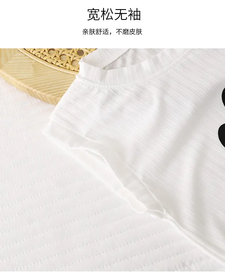 Baby T-Shirt White Sleeveless Dog Print — feature 13
