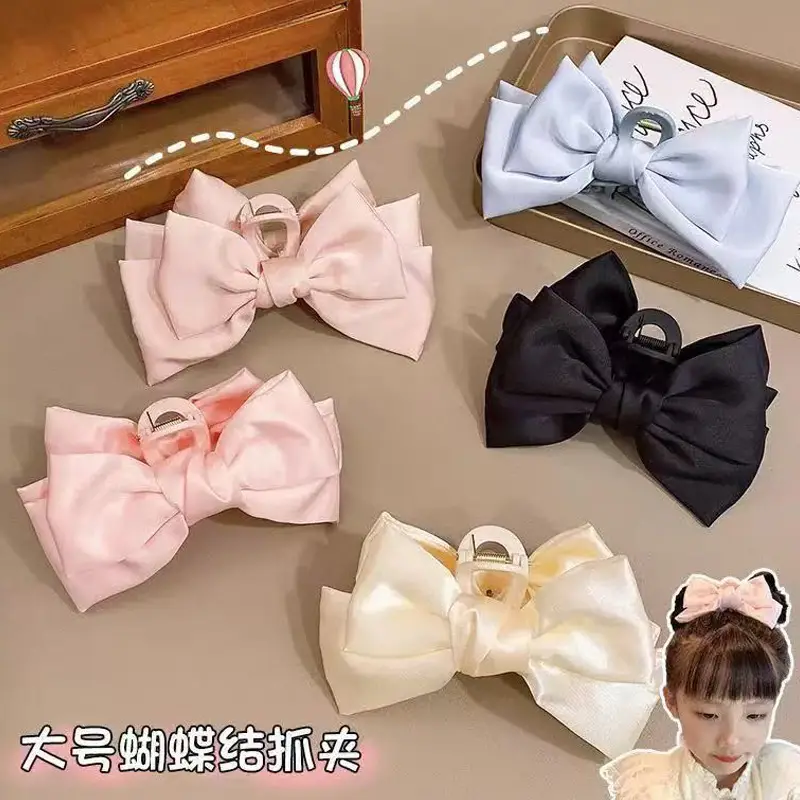 Pink Bow Grab Clip Hairpin for Girls - Image 39