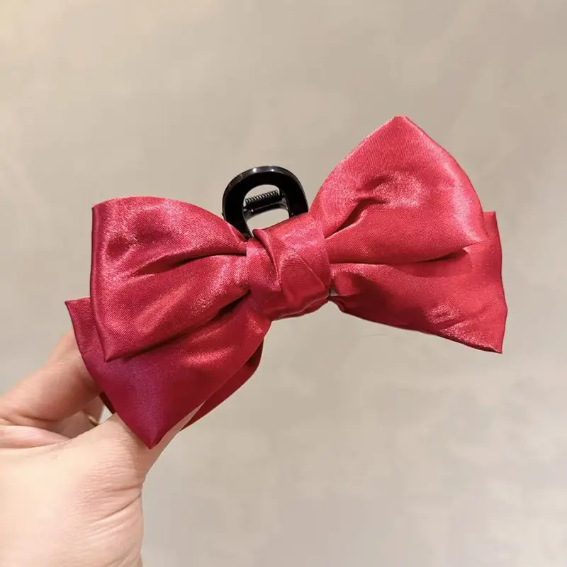 Pink Bow Grab Clip Hairpin for Girls - Image 2