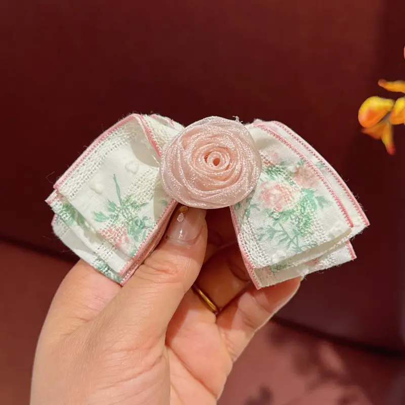 Pink Bow Grab Clip Hairpin for Girls - Image 20