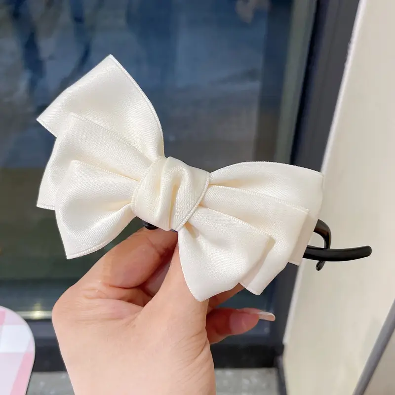 Pink Bow Grab Clip Hairpin for Girls - Image 3