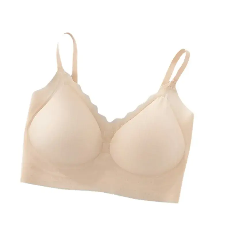 Black Seamless Wireless Vest Bra for Women - Image 9