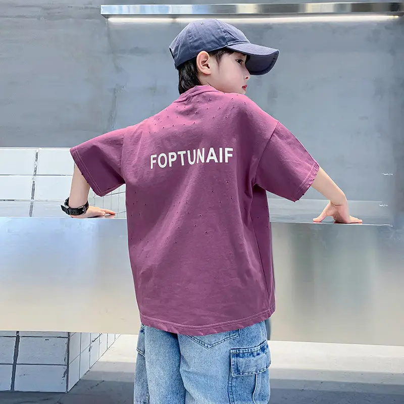 Boys T-shirt FOFTUNAIF Rough Cotton 2025 - Image 3