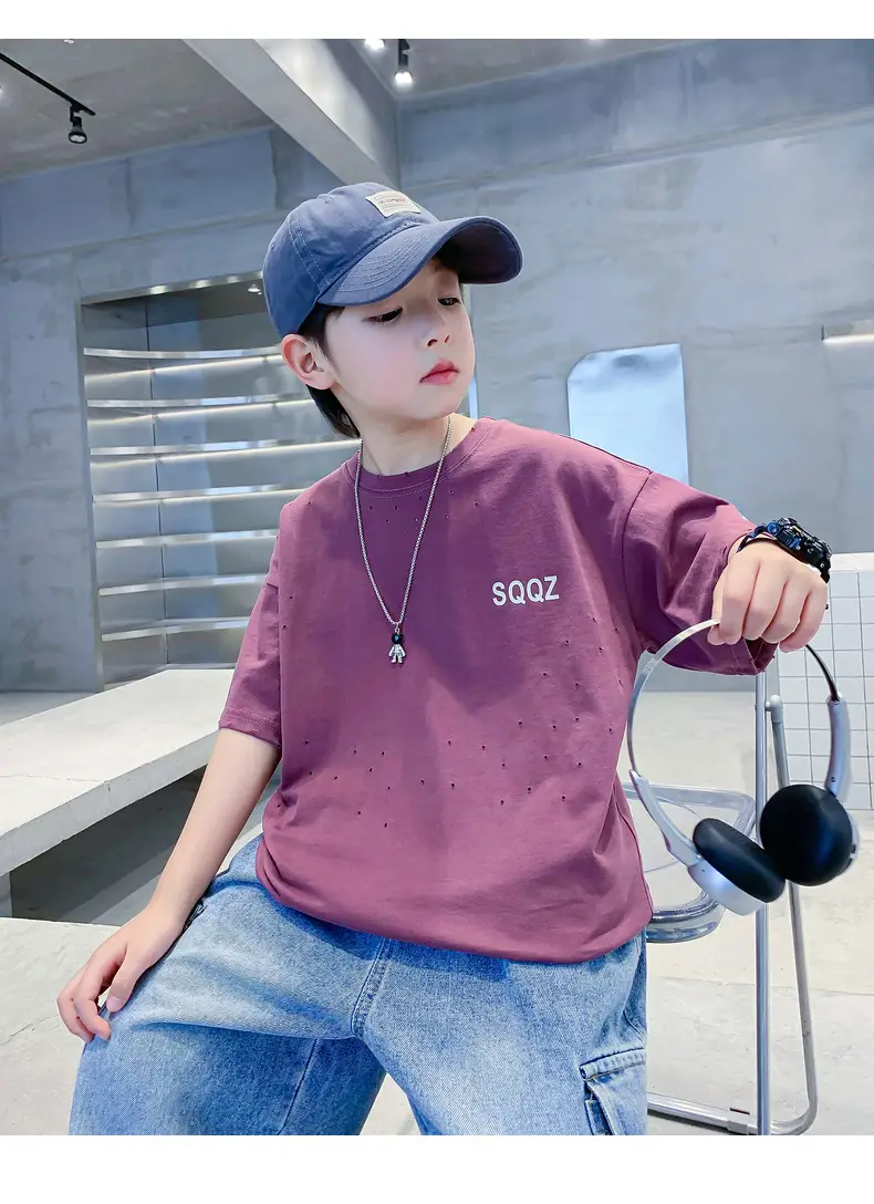 Boys T-shirt FOFTUNAIF Rough Cotton 2025 — feature 14
