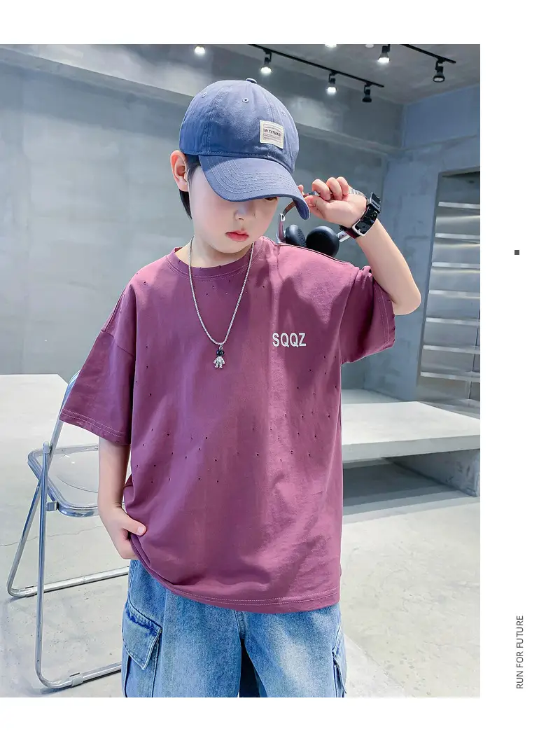 Boys T-shirt FOFTUNAIF Rough Cotton 2025 — feature 15