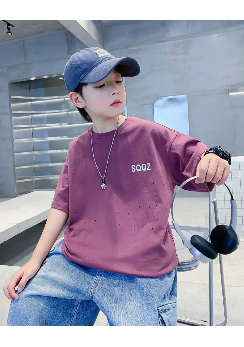 Boys T-shirt FOFTUNAIF Rough Cotton 2025 — feature 18