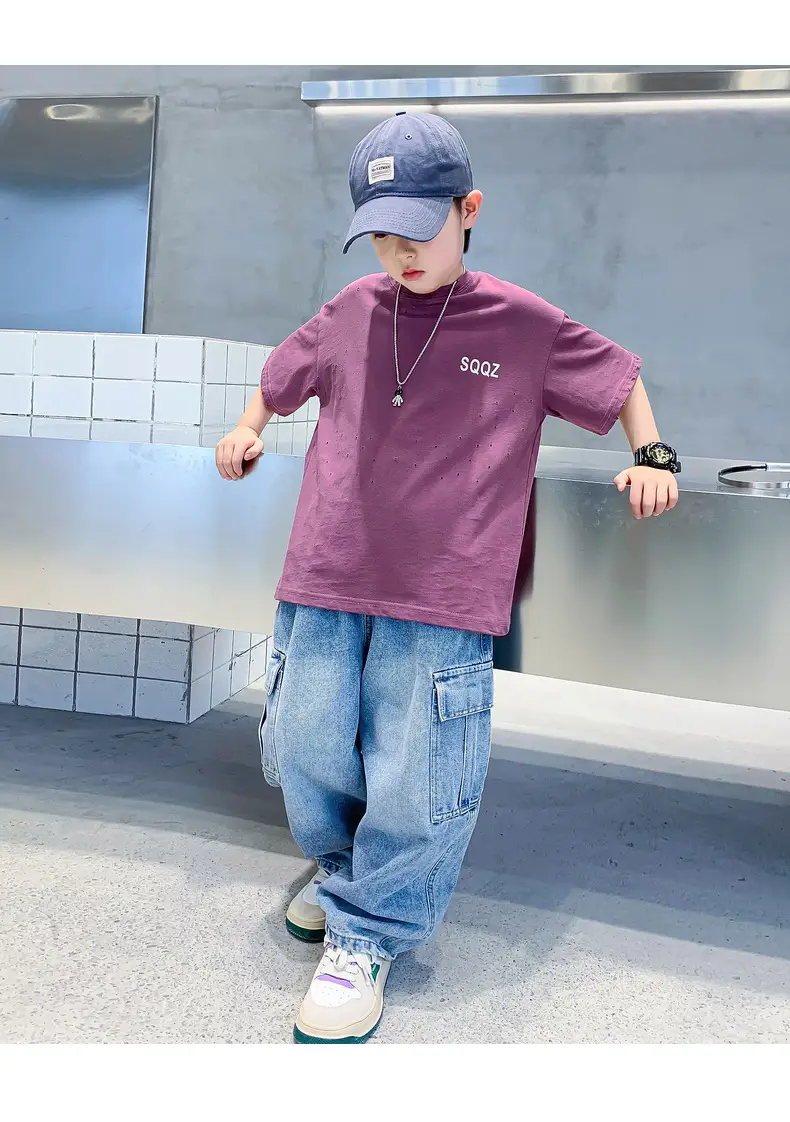 Boys T-shirt FOFTUNAIF Rough Cotton 2025 — feature 19