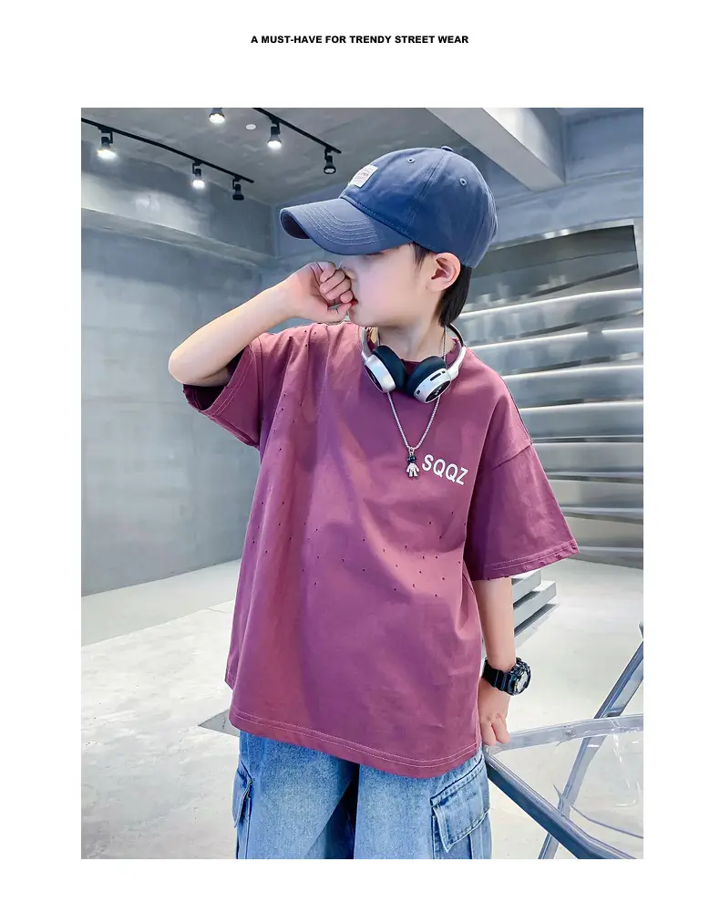 Boys T-shirt FOFTUNAIF Rough Cotton 2025 — feature 2