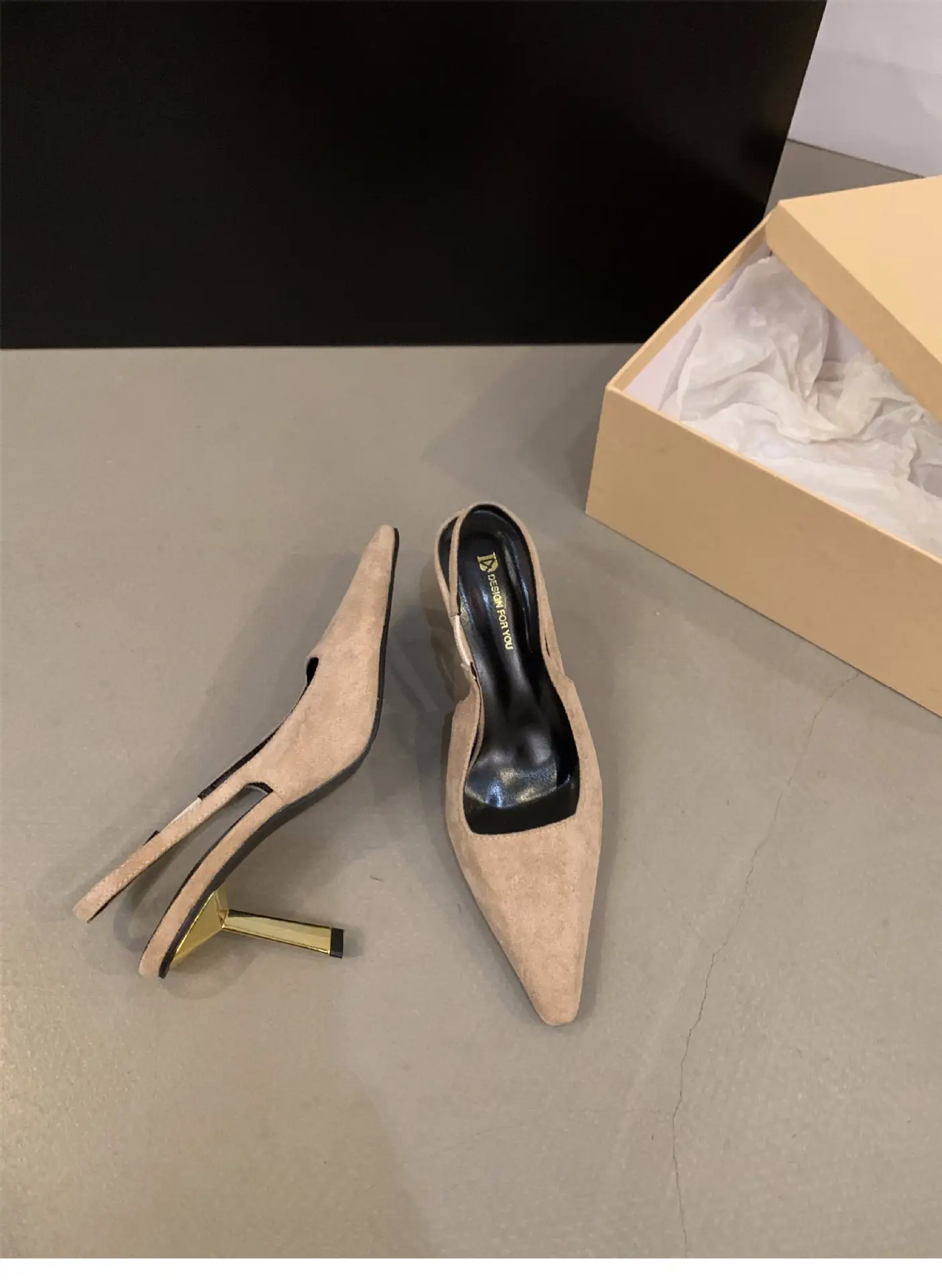 Women's Tan Pointed Heel Formal Shoes Spring 2024 — feature 11