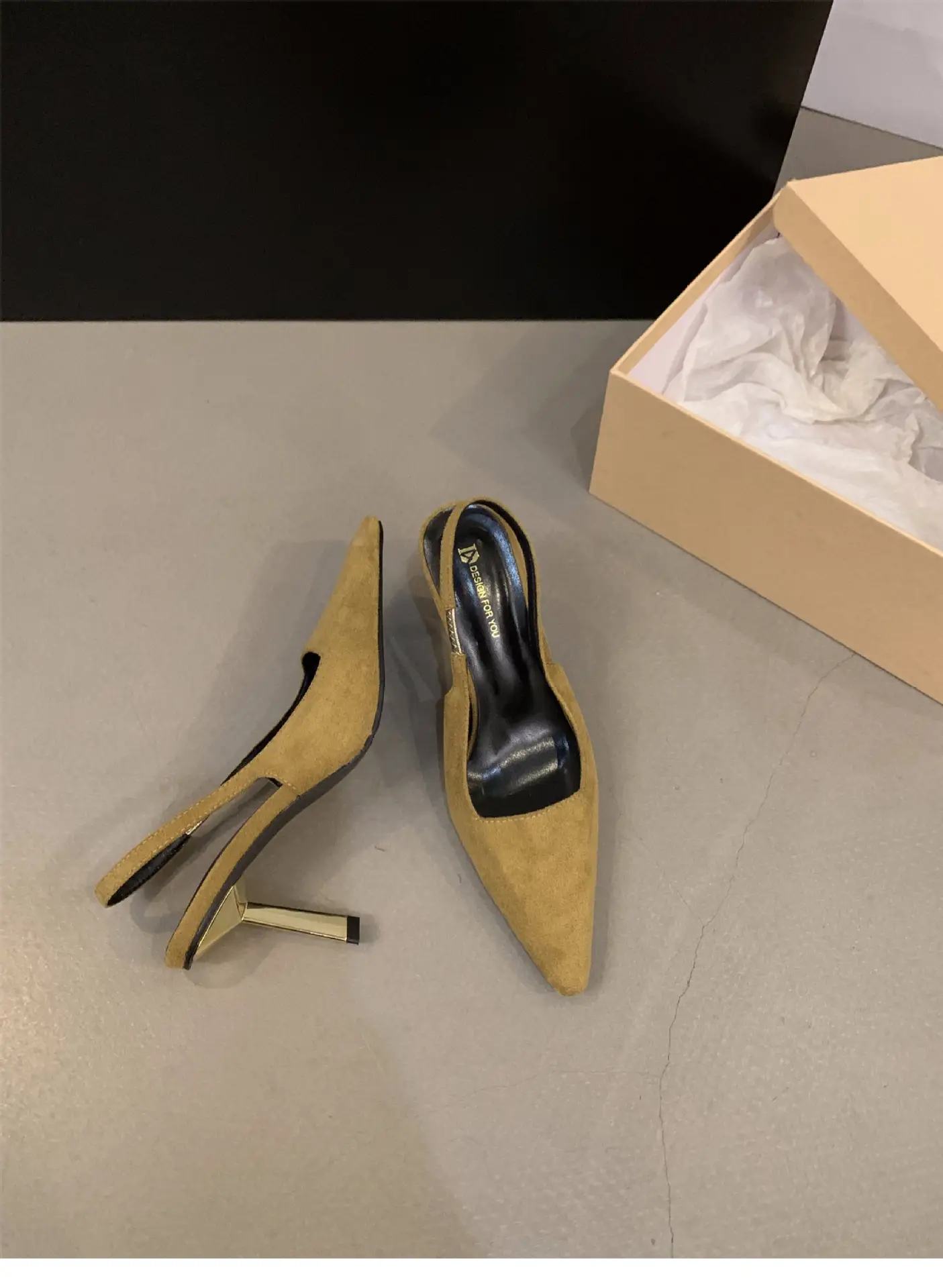 Women's Tan Pointed Heel Formal Shoes Spring 2024 — feature 12