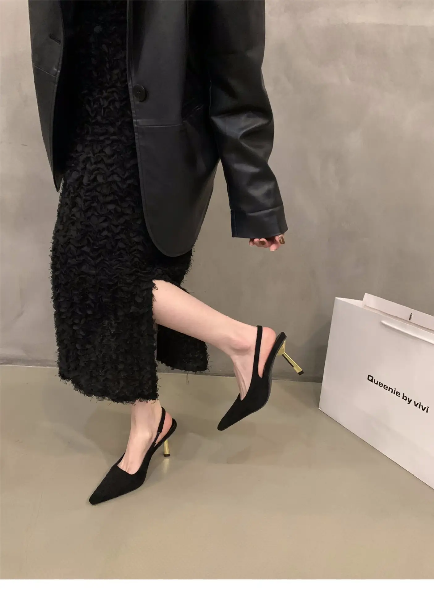 Women's Tan Pointed Heel Formal Shoes Spring 2024 — feature 4