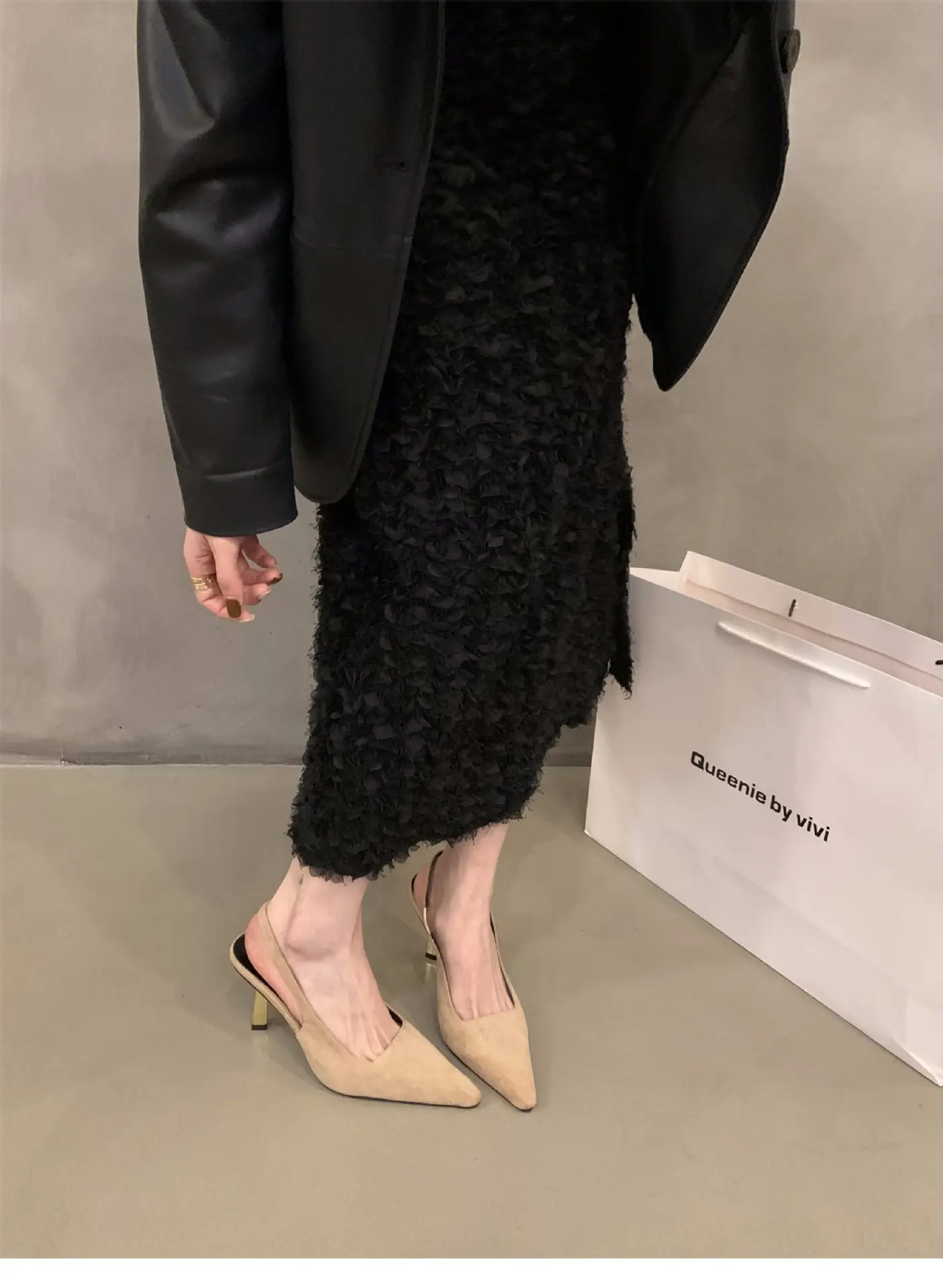 Women's Tan Pointed Heel Formal Shoes Spring 2024 — feature 6