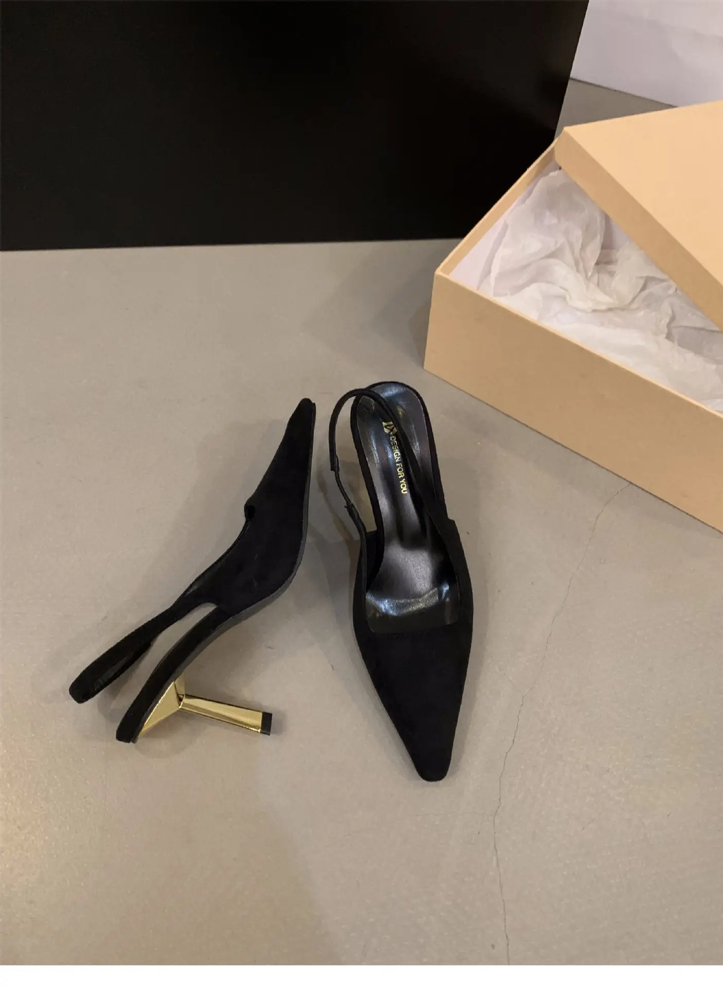 Women's Tan Pointed Heel Formal Shoes Spring 2024 — feature 9