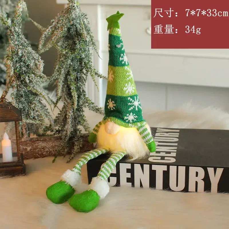 Christmas Gnome Doll Set of 3 with Light & Stars