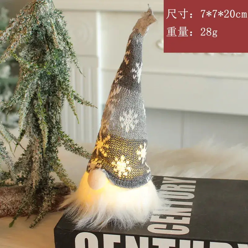 Christmas Gnome Doll Set of 3 with Light & Stars
