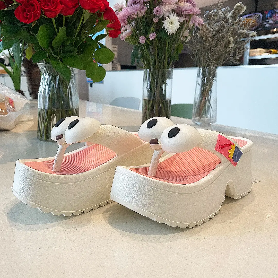 Wedge slippers women's thick-soled wedge slippers women's Korean version of flip-flops 2024 European and American manufacturers — feature 31
