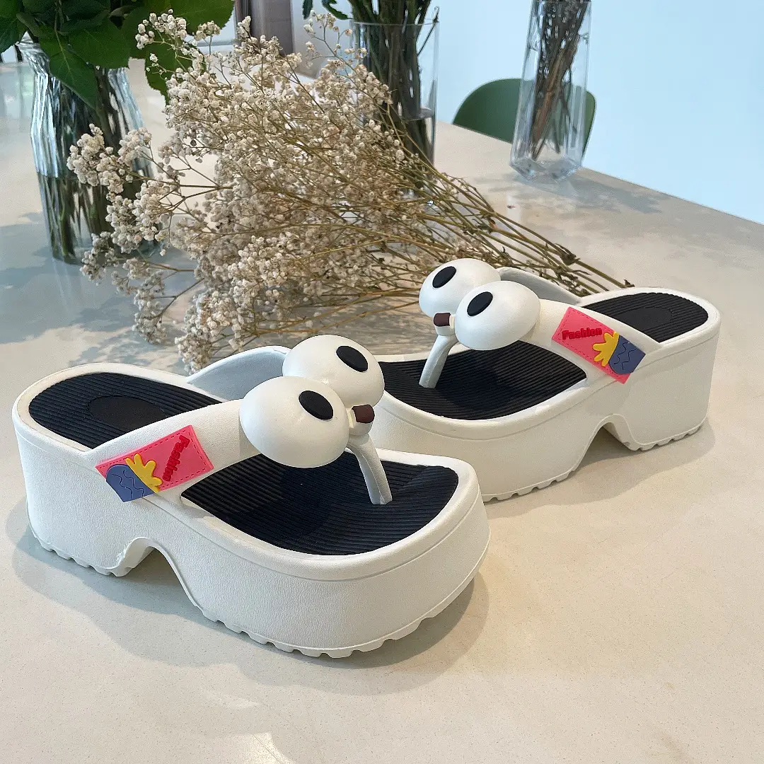 Wedge slippers women's thick-soled wedge slippers women's Korean version of flip-flops 2024 European and American manufacturers — feature 32