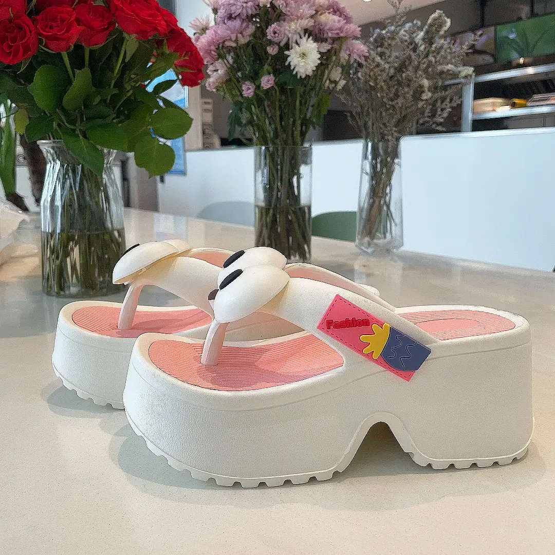 Wedge slippers women's thick-soled wedge slippers women's Korean version of flip-flops 2024 European and American manufacturers — feature 33
