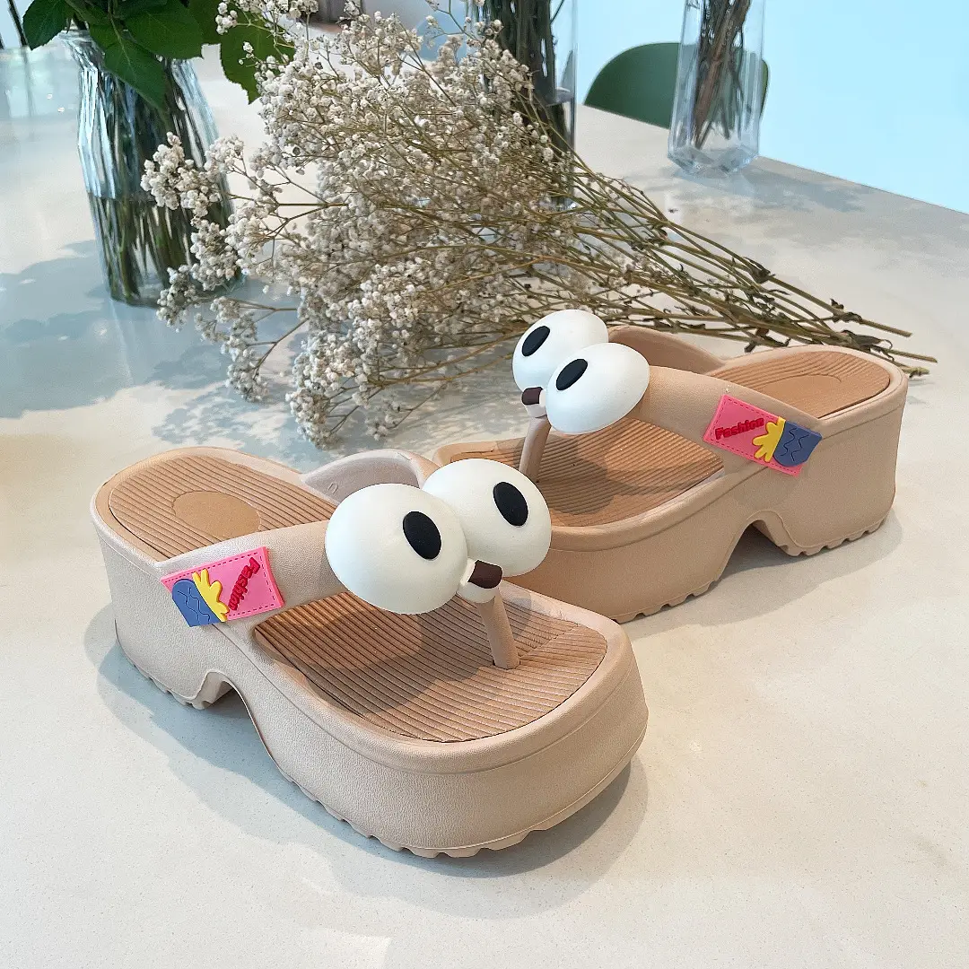 Wedge slippers women's thick-soled wedge slippers women's Korean version of flip-flops 2024 European and American manufacturers — feature 34