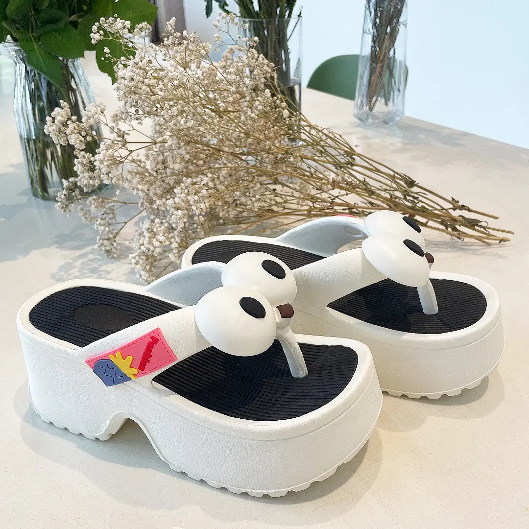 Wedge slippers women's thick-soled wedge slippers women's Korean version of flip-flops 2024 European and American manufacturers — feature 35