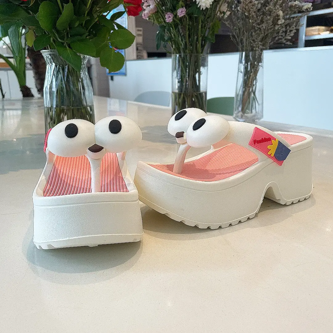 Wedge slippers women's thick-soled wedge slippers women's Korean version of flip-flops 2024 European and American manufacturers — feature 36