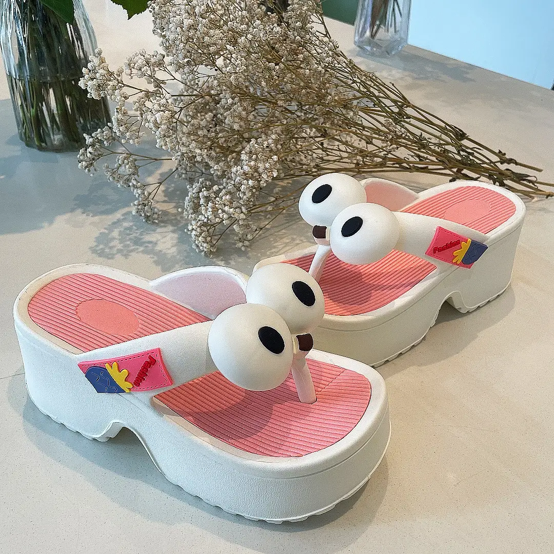Wedge slippers women's thick-soled wedge slippers women's Korean version of flip-flops 2024 European and American manufacturers — feature 38