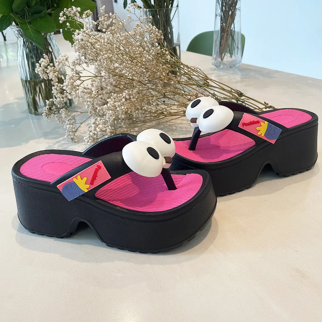 Wedge slippers women's thick-soled wedge slippers women's Korean version of flip-flops 2024 European and American manufacturers — feature 39