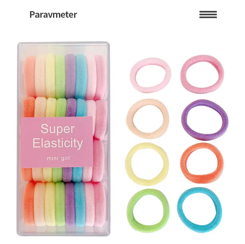 Colorful Rainbow Hair Rings for Girls with Leather Case — feature 2