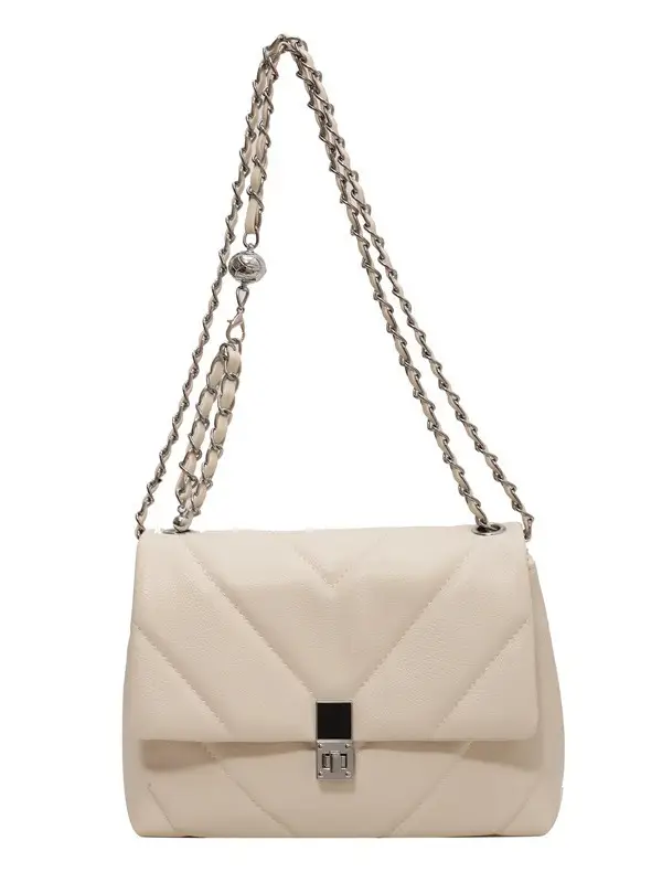 Lingge Chain Bag Women Black 2024 New - Image 8
