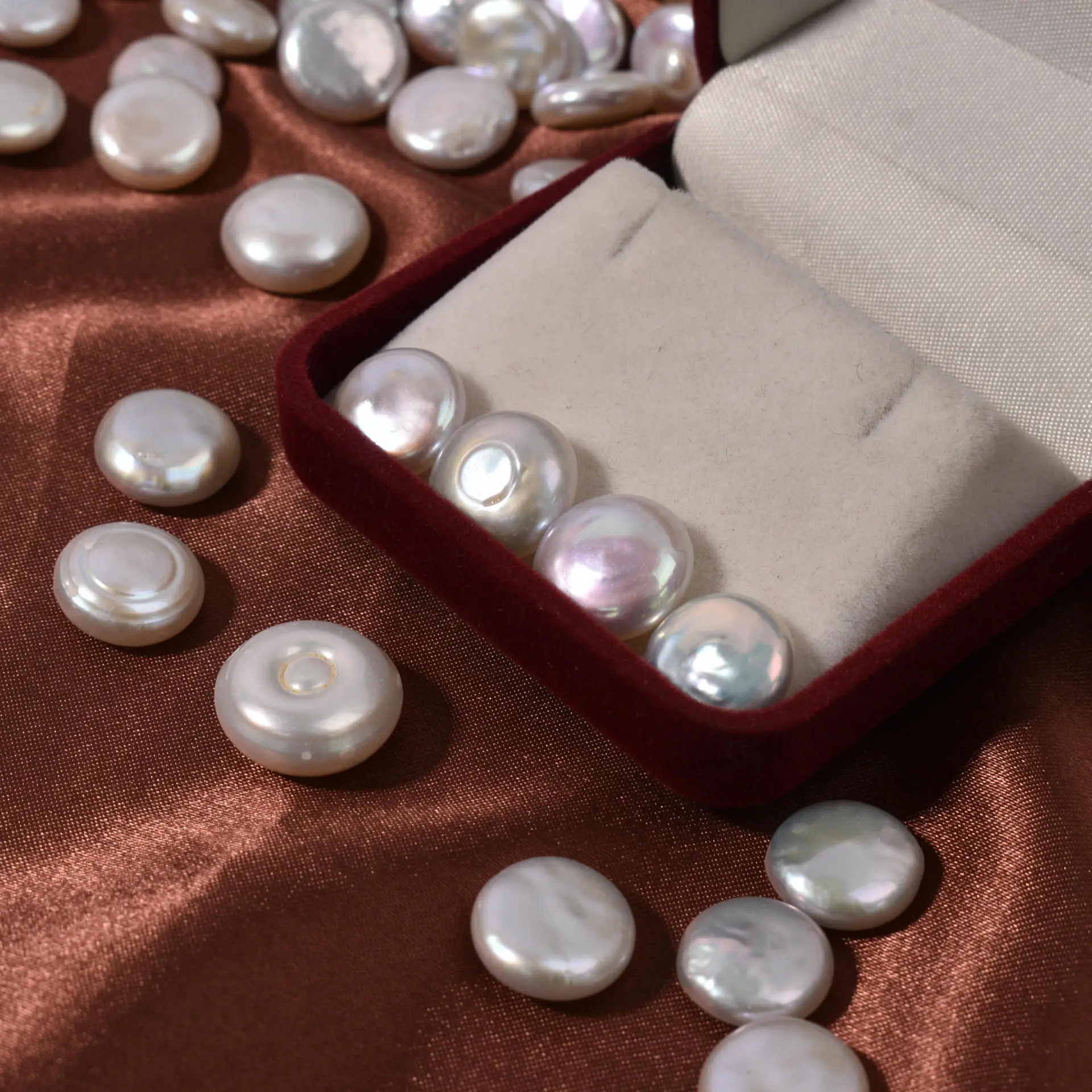 Natural Freshwater Button Particles Loose Beads Earrings Bracelet Pendant - Image 3
