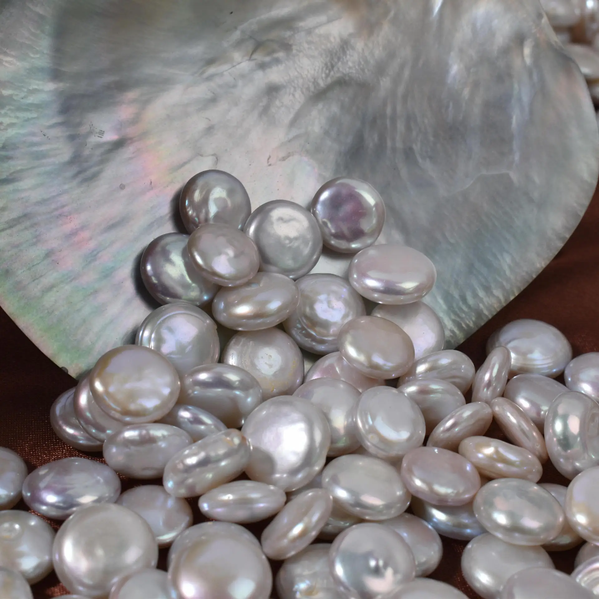 Natural Freshwater Button Particles Loose Beads Earrings Bracelet Pendant — feature 10