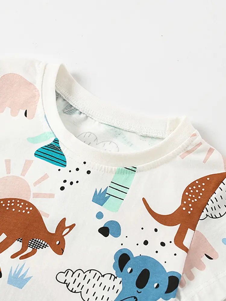 Malwee Boys Printed Dinosaur T-Shirt Summer Wear - Image 5
