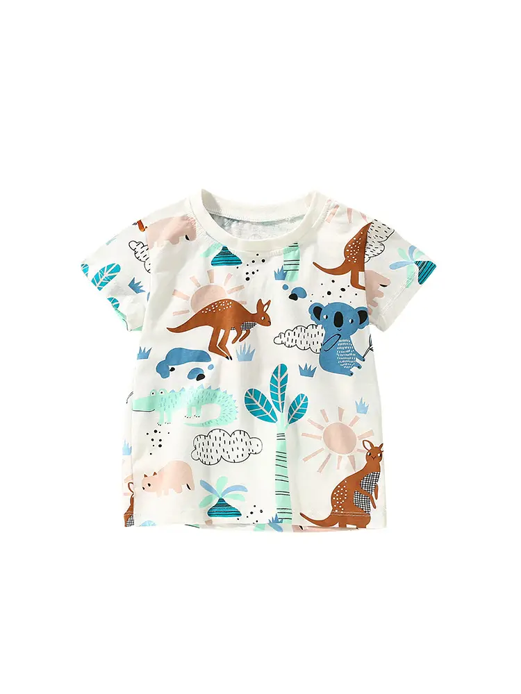 Malwee Boys Printed Dinosaur T-Shirt Summer Wear - Image 8