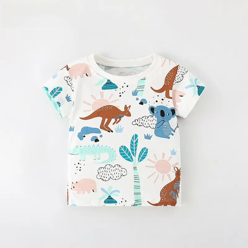 Malwee Boys Printed Dinosaur T-Shirt Summer Wear - Image 3