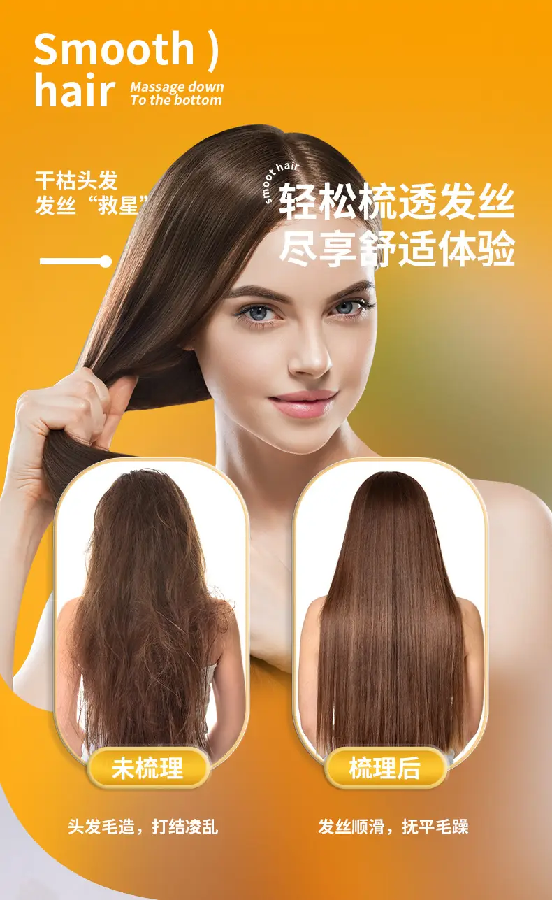 Electric Hair Curling Comb Wood Handle for Women — feature 4