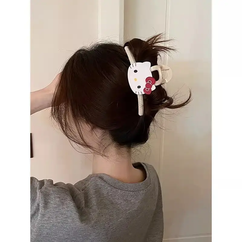 Cute Back-of-Head Hair Clip Women Purple Flower 8cm - Image 14