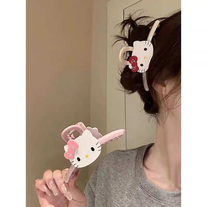 Cute Back-of-Head Hair Clip Women Purple Flower 8cm - Image 16