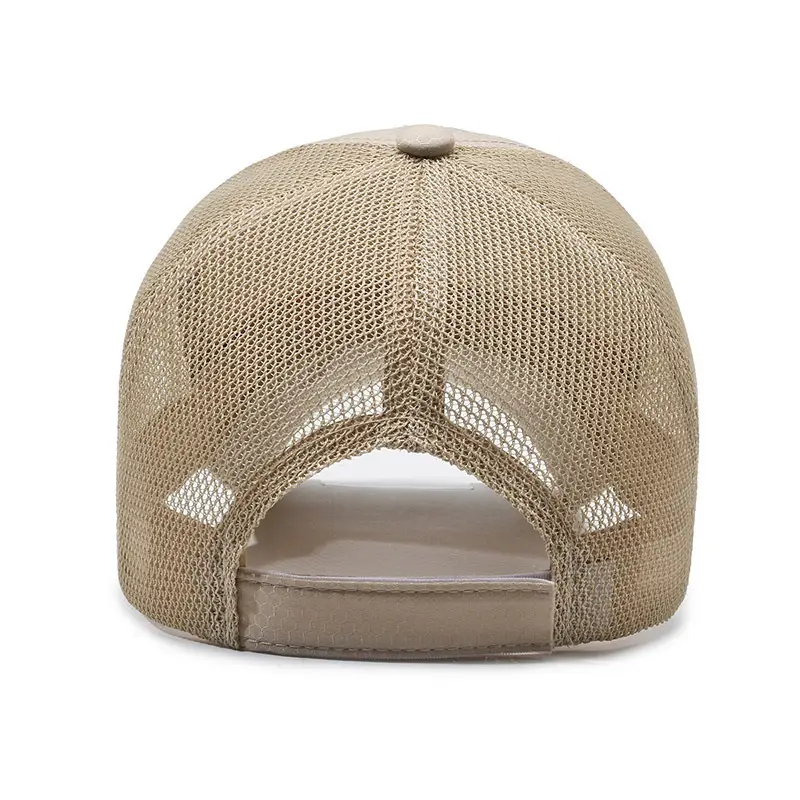 Men Black Mesh Baseball Cap Summer Sun Hat Long Brim