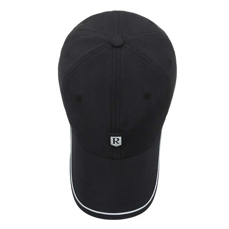 Men's R Letter Cap Grey Baseball Sunscreen - Image 7