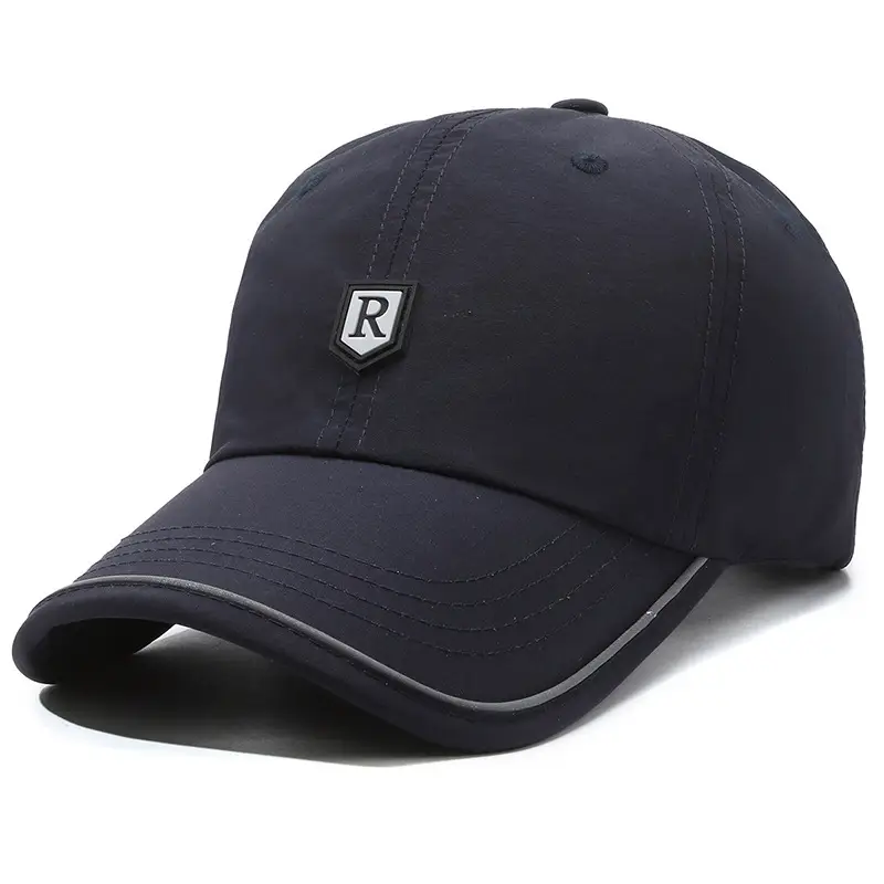 Men's R Letter Cap Grey Baseball Sunscreen - Image 2