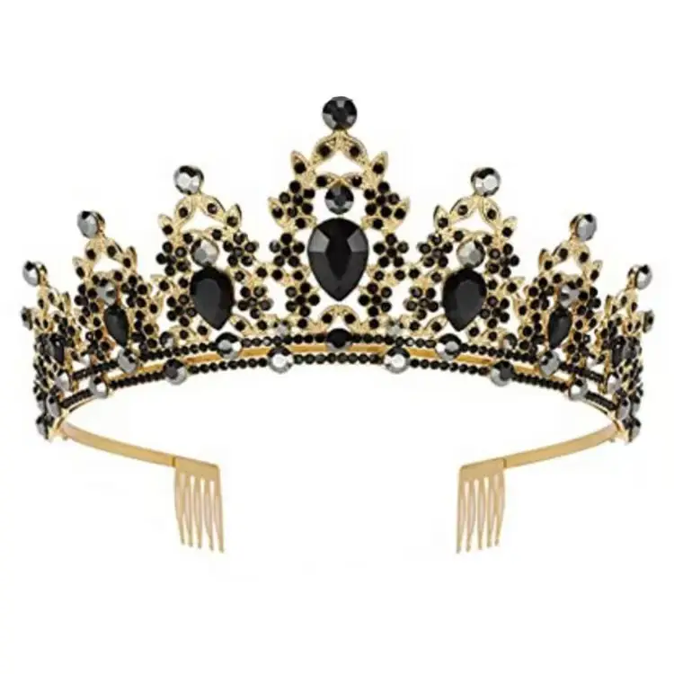 Cross Border Bridal Crown with Green Rhinestones - Image 8