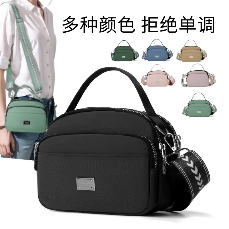 Blue Nylon Shoulder Crossbody Bag for Women - Image 8