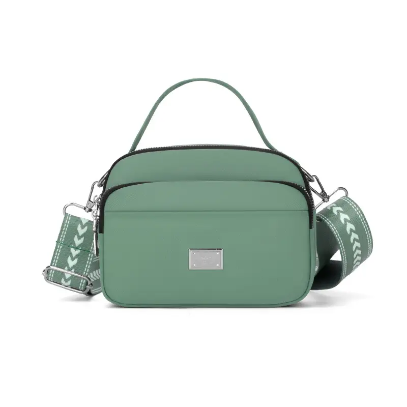 Blue Nylon Shoulder Crossbody Bag for Women - Image 12