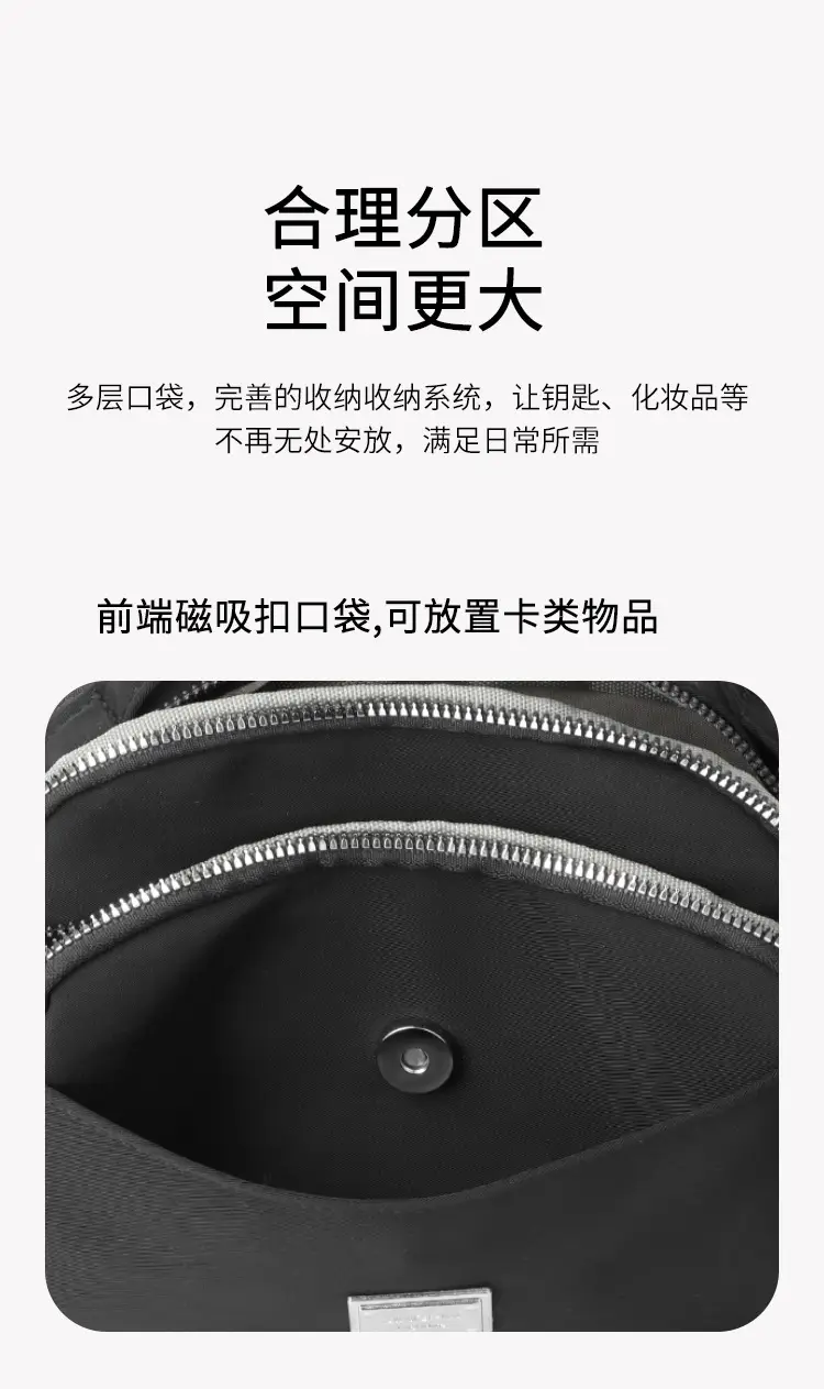 Blue Nylon Shoulder Crossbody Bag for Women — feature 15