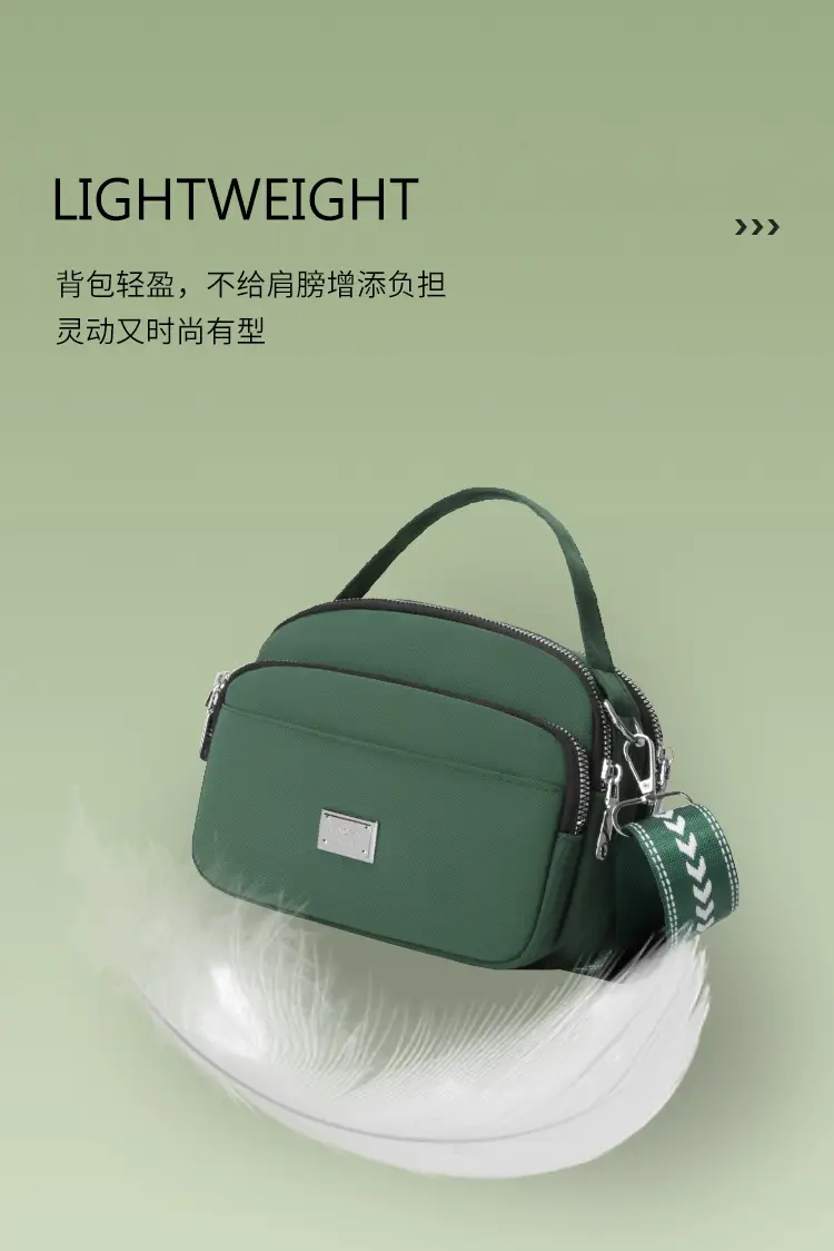 Blue Nylon Shoulder Crossbody Bag for Women — feature 2