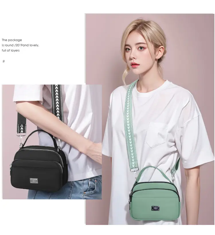 Blue Nylon Shoulder Crossbody Bag for Women — feature 23