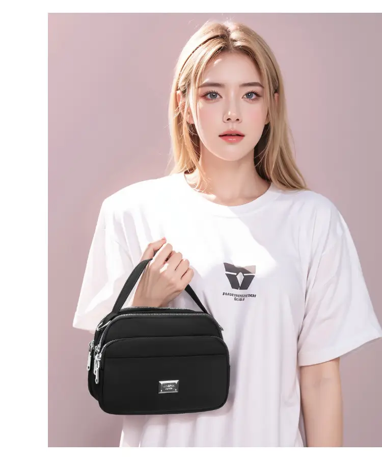 Blue Nylon Shoulder Crossbody Bag for Women — feature 24